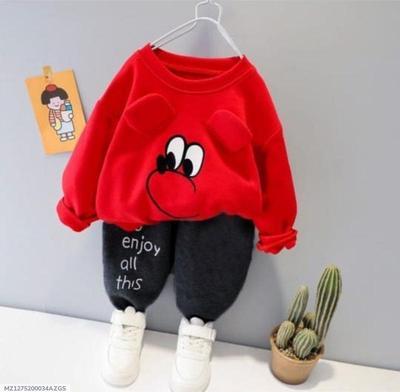 2 Pcs Boy's Cotton Printed Tracksuit