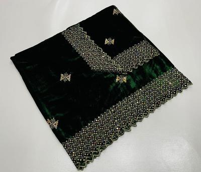 Women's Velvet Embroidered Border Shawl