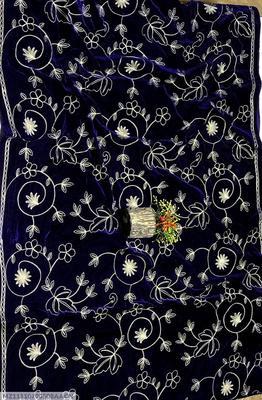 Women's Velvet Embroidered Shawl