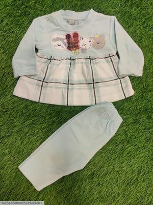 Baby Girl Velvet Printed Shirt And Trouser Set