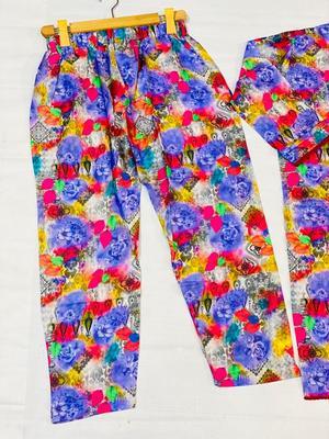 2 Pcs Women's Stitched Lawn Digital Print Shirt And Trouser