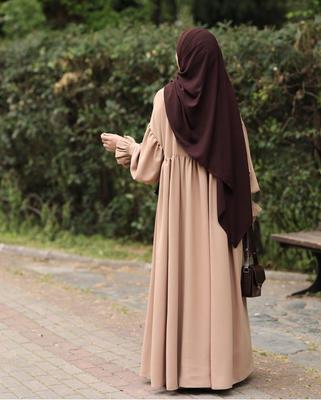 Georgette Plain Abaya With Stoller