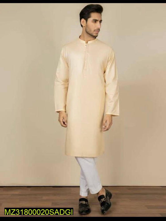 Men's Unstitched Cotton Plain Suit