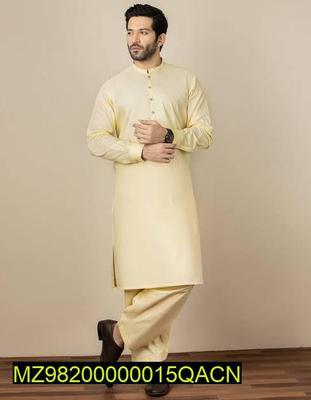 Men's Unstitched Cotton Plain Suit