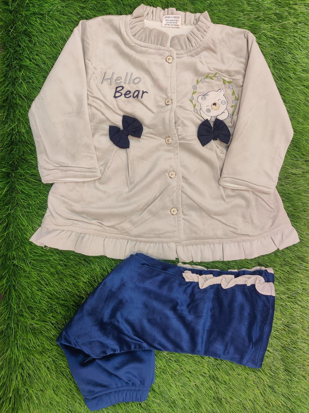 Baby Girl Fleece Frock And Trouser Set