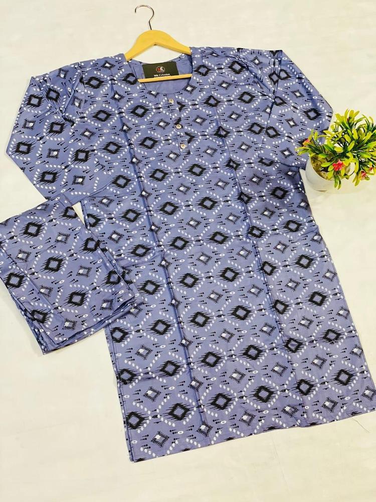 2 Pcs Women Stitched Lawn Printed Suit