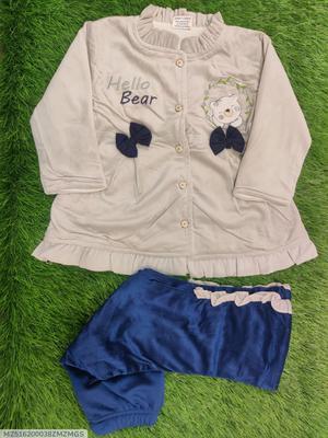 Baby Girl Fleece Frock And Trouser Set