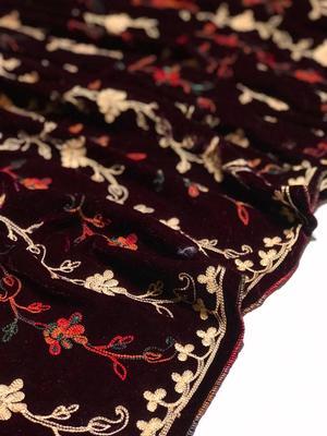 Women's Velvet Embroidered Shawl