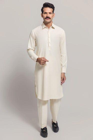 Men's Unstitched Khaddar Plain Suit