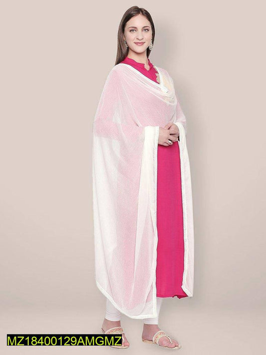 Plain Crinkle Chiffon Dupatta