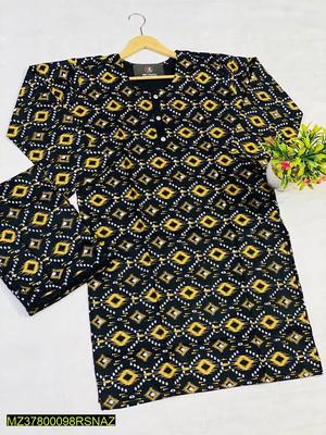 2 Pcs Women Stitched Lawn Printed Suit