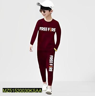 2 Pcs Boy's Micro Printed Tracksuit