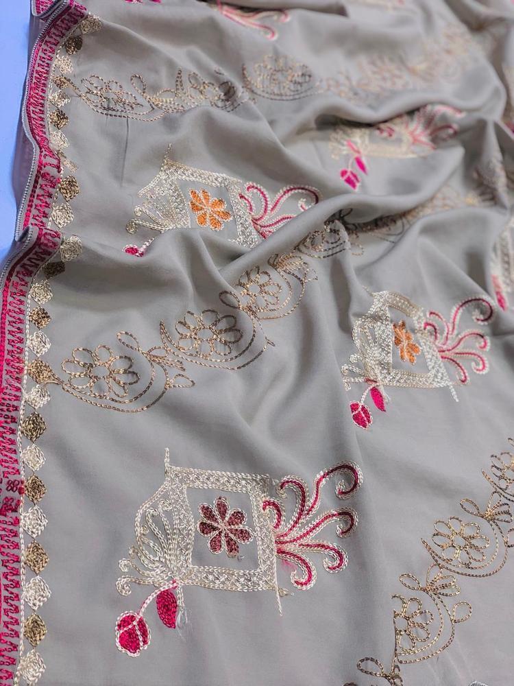 Women's Swiss Embroidered Shawl