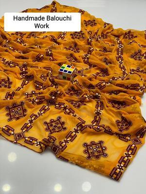 1 Pc Women's Stitched Chiffon Hand Work Dupatta