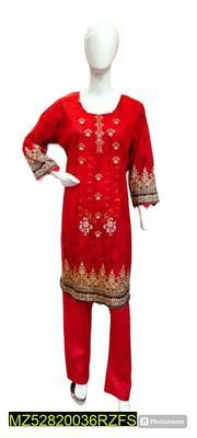 3 Pcs Women's Stitched Lawn Printed Suit