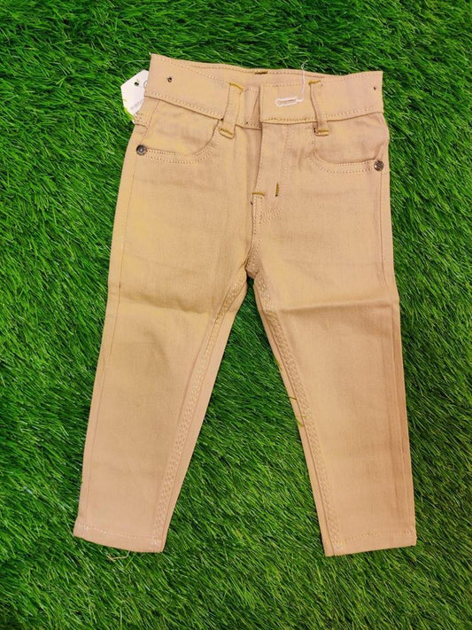 Boy's Stitched Cotton Plain Pants