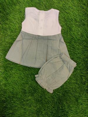 Baby Girl's Blended Shirt With Cotton Trouser