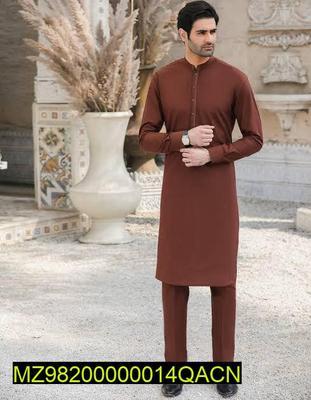 Men's Unstitched Cotton Plain Suit