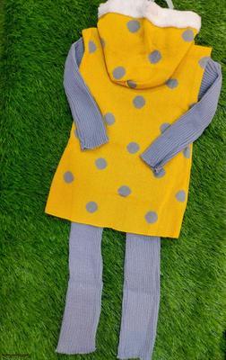 3 Pcs Girl's Stitched Wool Suit