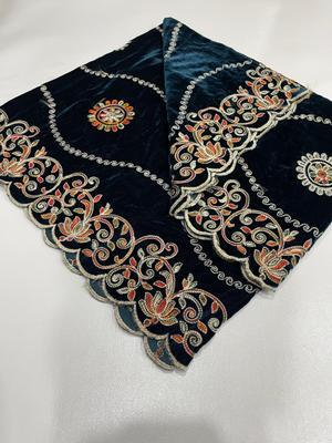 Women's Velvet Embroidered Border Shawl