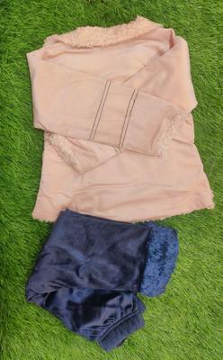 Baby Girl Velvet Shirt And Trouser Set