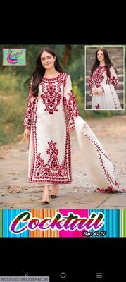 3 Pcs Women's Stitched Organza Embroidered Suit