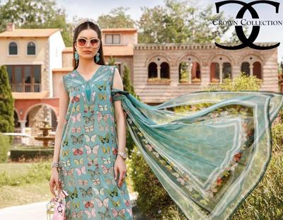 3 Pcs Women's Stitched Russian Lawn Digital Printed Suit