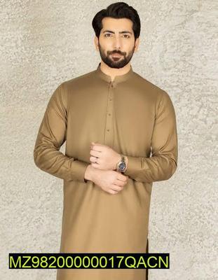 Men's Unstitched Cotton Plain Suit