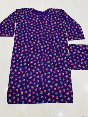 2 Pcs Women's Stitched Linen Printed Suit