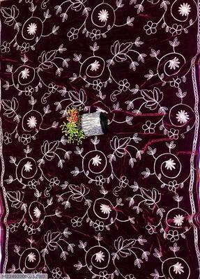 Women's Velvet Embroidered Shawl