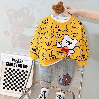 2 Pcs Boy's Cotton Printed Tracksuit