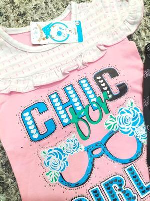 Baby Girl's Printed Shirt And Trouser Set