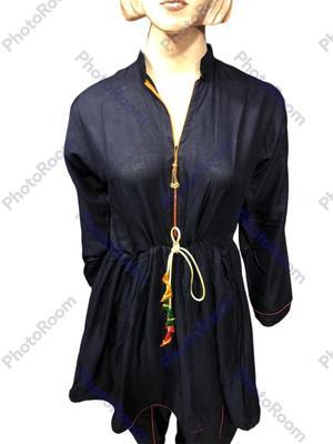 2 Pcs Women's Stitched Linen Suit