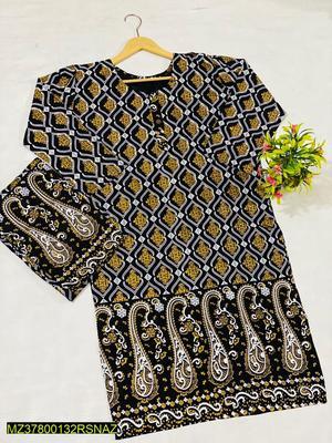 2 Pcs Women's Stitched Lawn Printed Suit