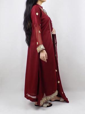 3 Pcs Women's Stitched Chiffon Embroidered Suit