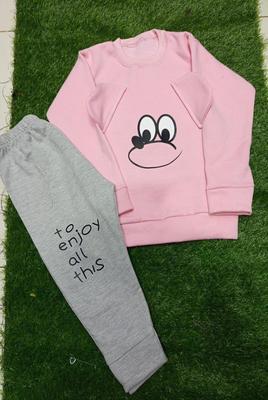 2 Pcs Boy's Fleece Printed Tracksuit