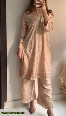 2 Pcs Women's Stitched Chikankari Suit