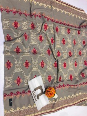 1 Pc Women's Stitched Swiss Lawn Embroidered Dupatta