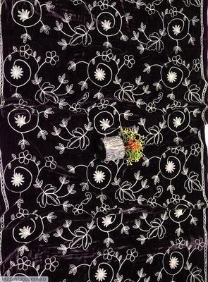 Women's Velvet Embroidered Shawl