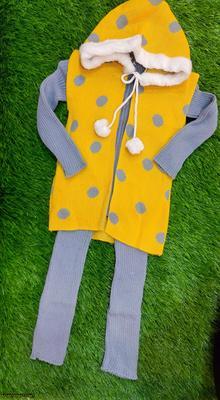 3 Pcs Girl's Stitched Wool Suit