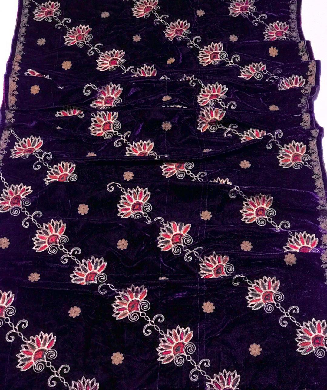 Women's Velvet Embroidered Shawl