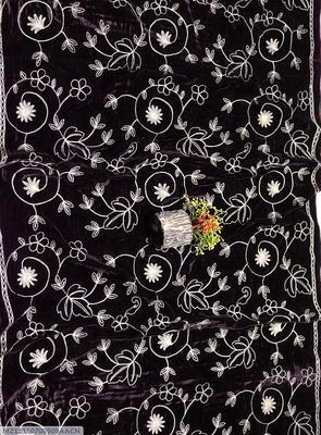 Women's Velvet Embroidered Shawl