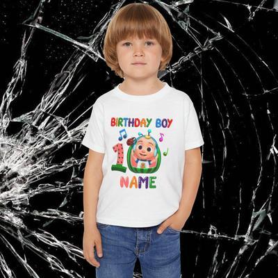 1 Pc Unisex Cocomelon Birthday Cotton Printed T-Shirt