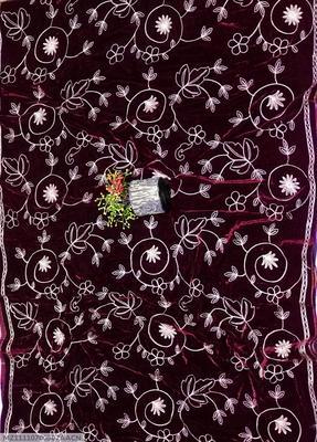 Women's Velvet Embroidered Shawl