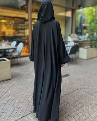 Georgette Plain Classic Abaya With Stoller