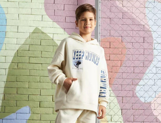 1 Pc Boy's Fleece Printed Hoodie