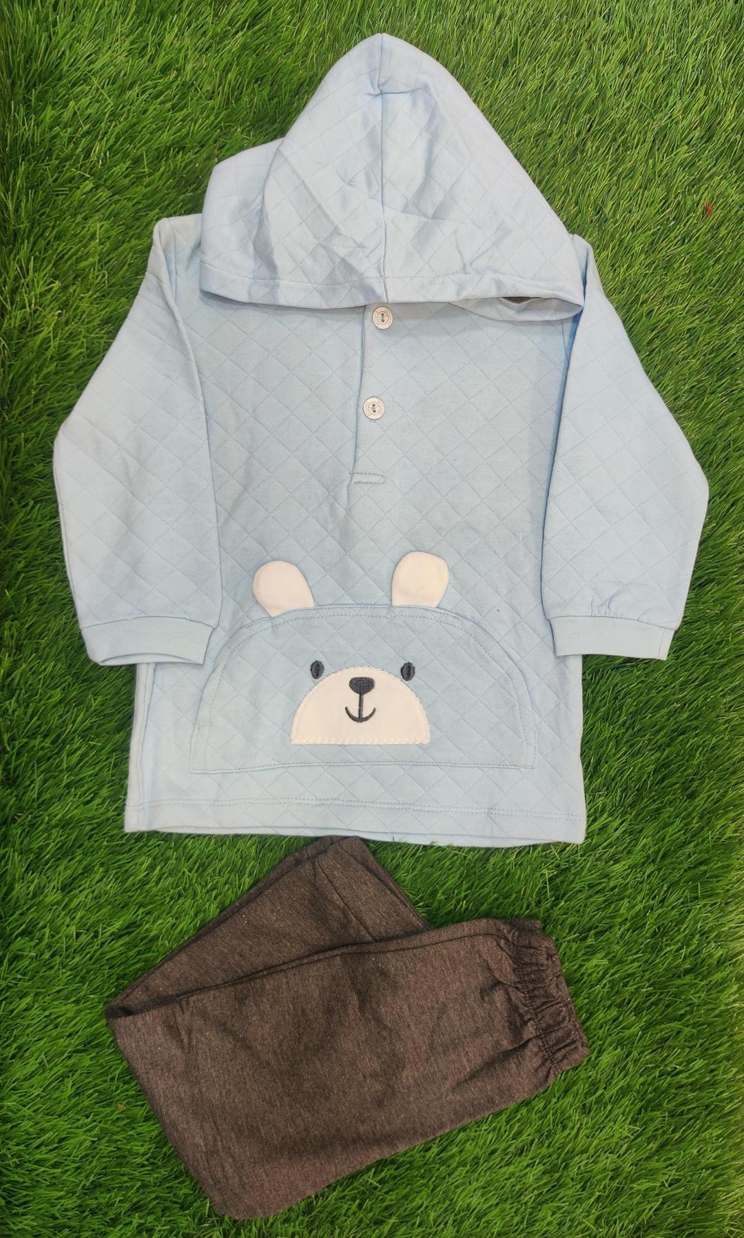 Baby Boy Fleece Printed Shirt And Trouser Set