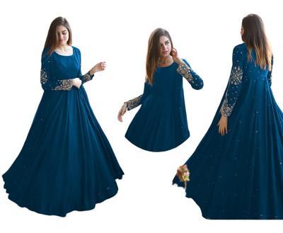 3 Pcs Women's Stitched Shamoz Silk Embroidered Maxi Suit