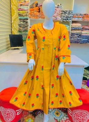 3 Pcs Women's Stitched Silk Embroidered Suit