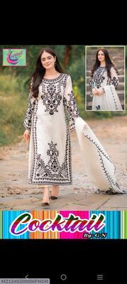 3 Pcs Women's Stitched Organza Embroidered Suit